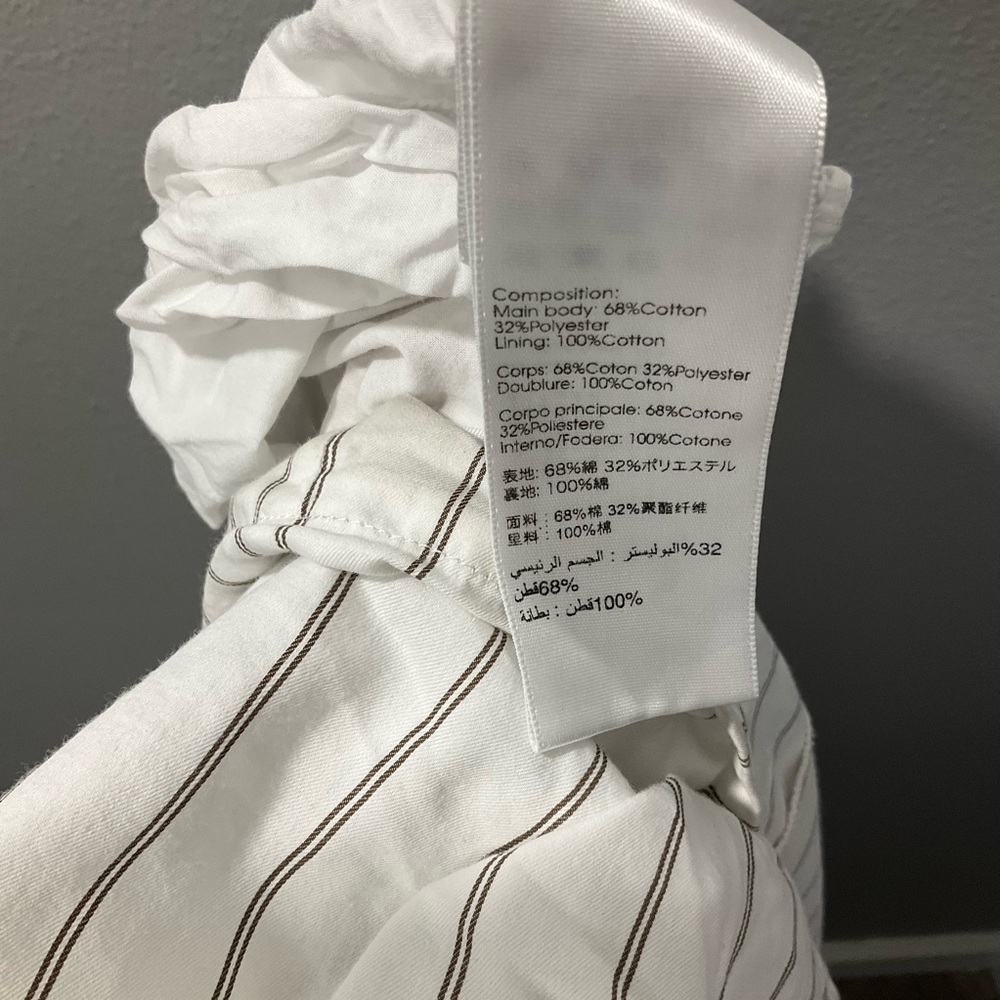 3.1 Phillip Lim Striped Tent Dress size 10 white with light brown strips D130 - Picture 11 of 14